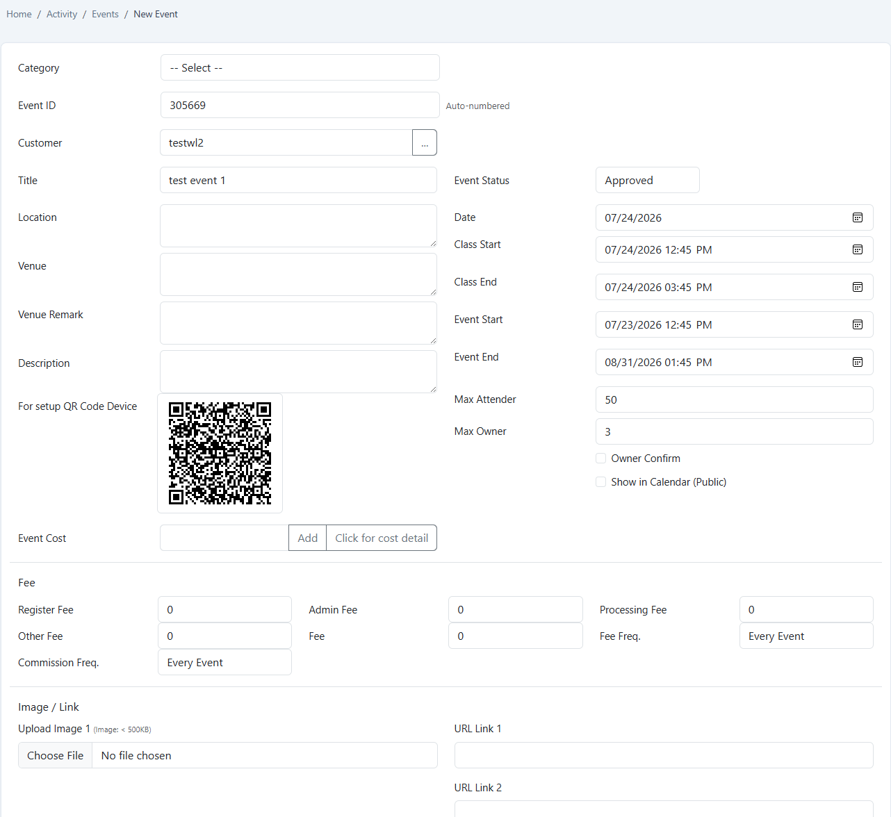 Creating a long-running recurring class in iCRM