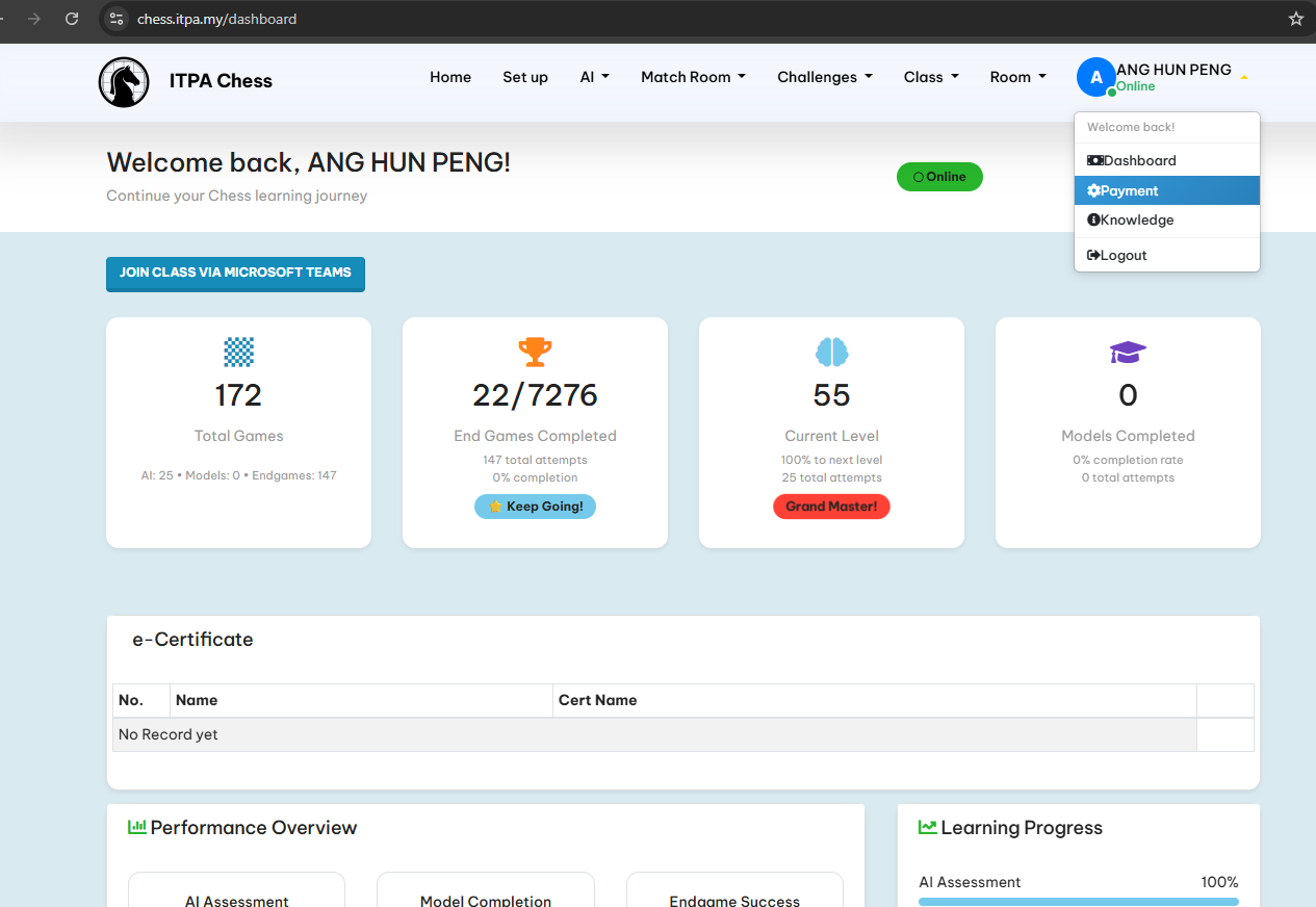 Tutor Companion participant payment page